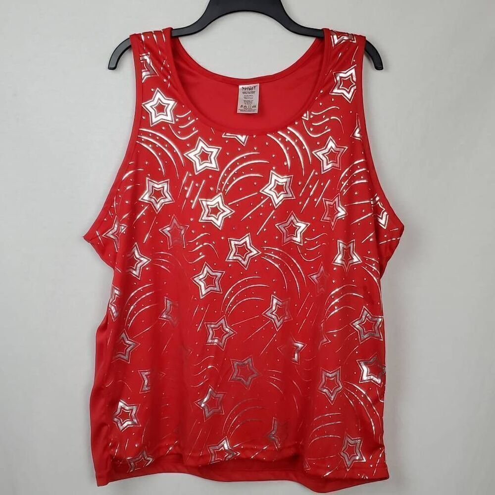 Spirit Halloween XL Red Stars Top